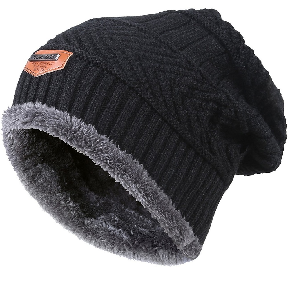 Winter Knit Skull Cap Woolen Slouchy Beanie Hat - Picture 4 of 8